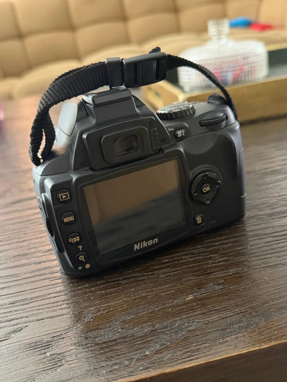 Nikon DSLR Camera in Black with Black Lens
